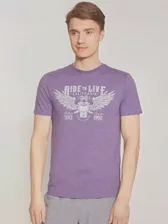 🛍 Zolla Футболка мужская с принтом, фиолетовый