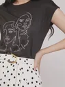 🛍 Zolla Футболка женская с принтом, черный