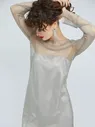 Платье мини из сетки со стразами zolla