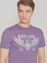 🛍 Zolla Футболка мужская с принтом, фиолетовый