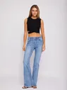 Джинсы силуэта Bootcut с Push-up эффектом и бахромой zolla