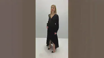 Черное платье -халат с запахом 103172-304343