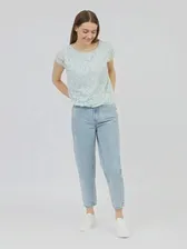 🛍 Zolla Блузка женская с цветочным узором, мятный
