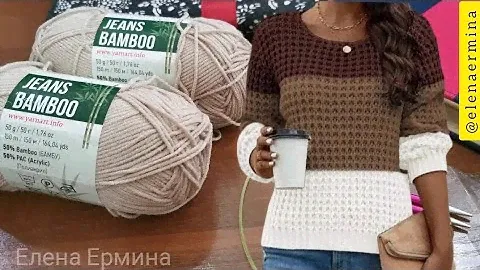🤪😅 НЕ МОГУ ОСТАНОВИТЬСЯ! Так быстро, просто вяжется узор спицами для 👉стильного, модного джемпера